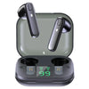 Wireless Bluetooth earbuds with charging case and LED battery display