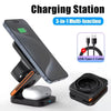 3-in-1 charging station for phone, smartwatch, earbuds with USB Type-C cable included