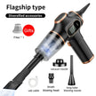 Handheld cordless vacuum cleaner with LCD display and multiple accessories, USB charging