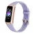 Rose gold smart fitness tracker with lilac band and digital display