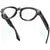 Black round eyeglasses with thick frames on white background