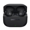 Black OnePlus wireless earbuds in charging case with LED indicator