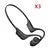 Black wireless bone conduction headphones with X3 text, fitness headphones