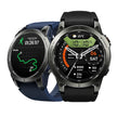 Two rugged GPS smartwatches with fitness tracking and colorful digital displays