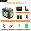 CIGMAN CM-S03 laser level kit with fabric case, magnetic mount, batteries, remote, and accessories