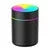 Black portable Bluetooth speaker with colorful LED lights on top