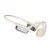 Beige neckband bone conduction headphones with black accents on white background