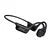 Black bone conduction wireless headphones with wraparound band