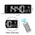 LED digital wall clock with large display, remote control, and mirror timing mode
