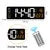 LED digital wall clock with large display, temperature, date, and remote control