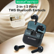 BlitzWolf BW-FYE17 2-in-1 pairs TWS Bluetooth earbuds with charging cases in black and white