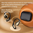 Black and gold wireless Bluetooth earphones with memory silicone, lightweight comfort design.