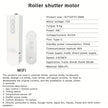 WiFi roller shutter motor and remote, product specs and features for blinds automation