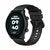 Black smartwatch with round face and fitness tracking display
