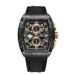 Naviforce black and gold men's chronograph watch with rubber strap and date display