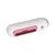 White and pink portable handheld bag sealer on white background