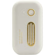 White portable air purifier with gold accents and 'beloved family just for better life' text