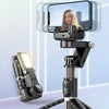 Smartphone tripod with LED light, remote control, and face tracking for selfies