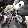 Handheld car vacuum cleaner with digital display cleaning vehicle interior seats and console