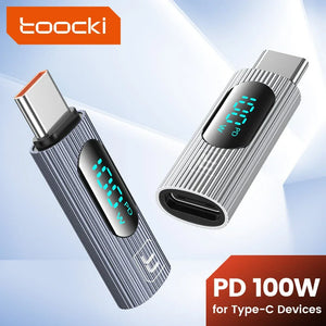 Toocki PD 100W USB Type-C power meter adapter with LED display for charging devices