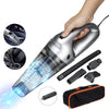 Portable handheld car vacuum cleaner with accessories and carrying case