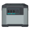 Portable power station with AC outlets, silver and black design, backup battery generator