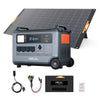 OSCAL portable power station with solar panel, charging cables, and case kit