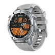 Zeblaze smart sports watch with grey strap, round dial, and orange digital display