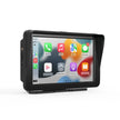 Car multimedia touchscreen display with Apple CarPlay interface and app icons